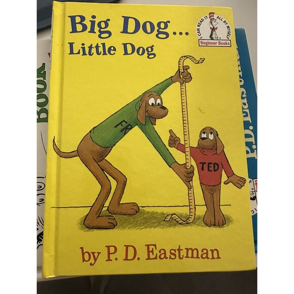 LOT x 7 Dr. Seuss Books Dictionary Big Dog One Fish Cat in Hat Wocket Pocket - Picture 7 of 16